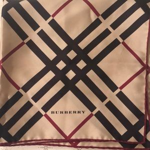Authentic silk Burberry neck scarf
